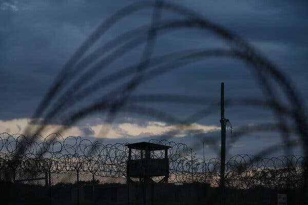 Camp X-Ray was the Defense Department’s first prison at Guantanamo Bay, Cuba. 